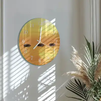 Relógio de decoração redondo Sol na água