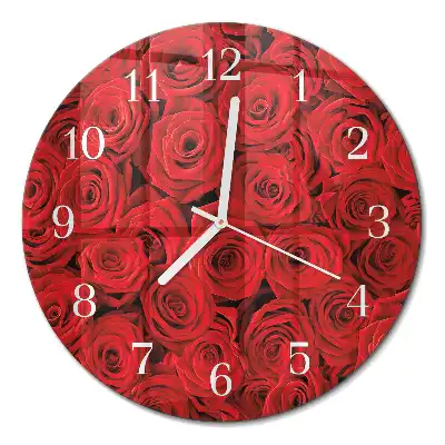 Relógio de decoração redondo Rosas