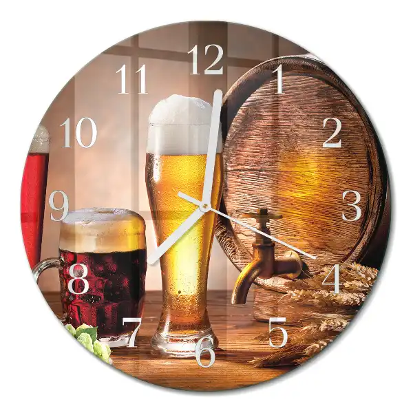 Relógio de decoração redondo Um barril de cerveja