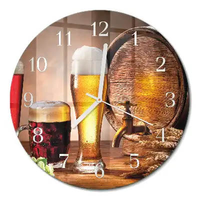 Relógio de decoração redondo Um barril de cerveja