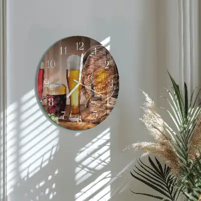 Relógio de decoração redondo Um barril de cerveja