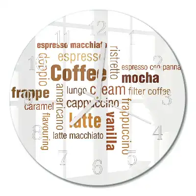 Relógio de parede redondo Café