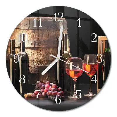 Relógio redondo Um barril de vinho