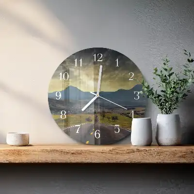 Relógio de decoração redondo Trilha da montanha