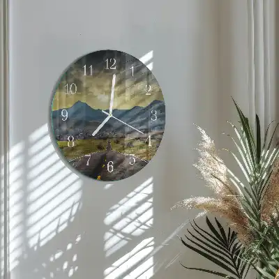 Relógio de decoração redondo Trilha da montanha