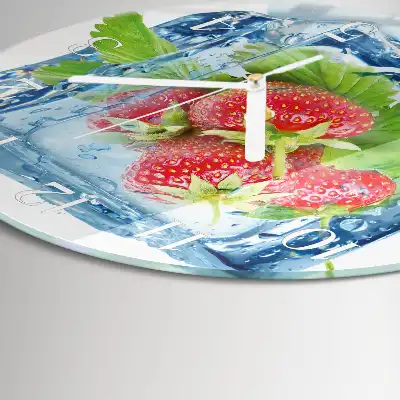 Relógio de decoração redondo Sorvete de morango