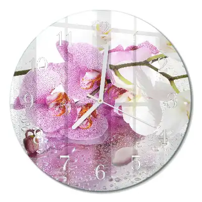 Relógio redondo Orquídea