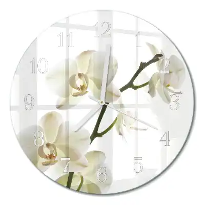Relógio de decoração redondo Orquídea