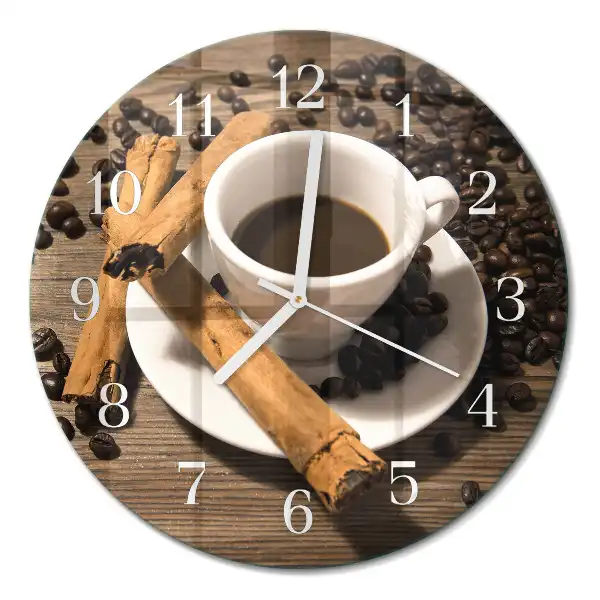 Relógio de parede redondo Café com canela