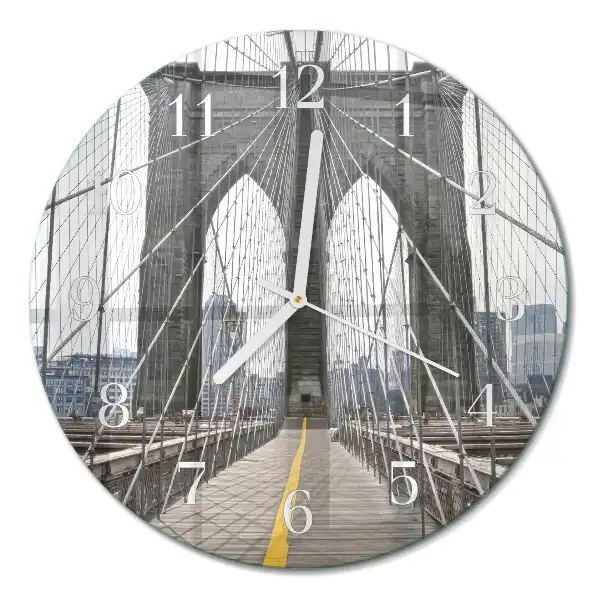 Relógio redondo Ponte do Brooklyn