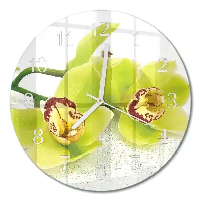 Relógio de parede redondo Orquídea