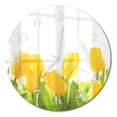 Relógio de decoração redondo Tulipas