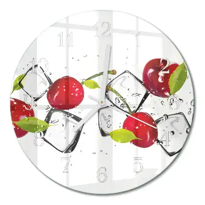 Relógio de decoração redondo Sorvete de cereja