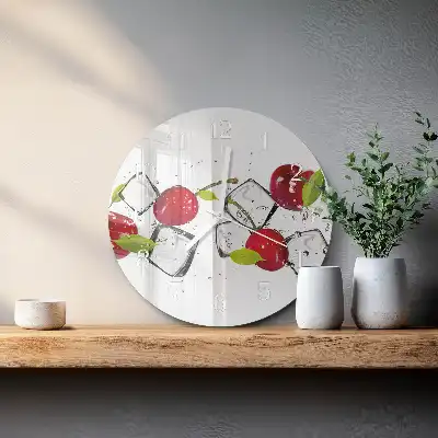 Relógio de decoração redondo Sorvete de cereja
