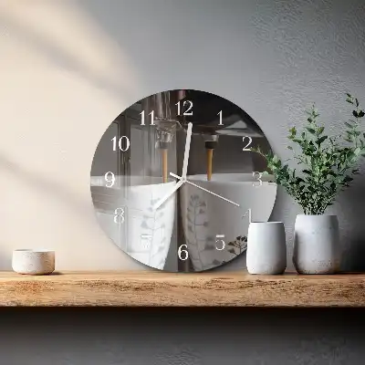Relógio redondo Máquina de café