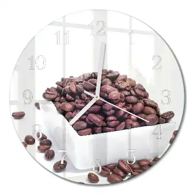 Relógio de decoração redondo Grãos de café