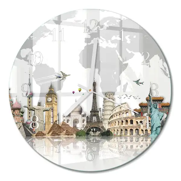Relógio de parede redondo Mundo