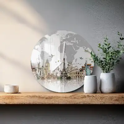 Relógio de parede redondo Mundo