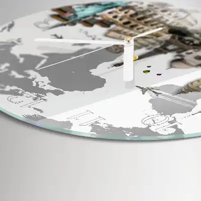 Relógio de parede redondo Mundo