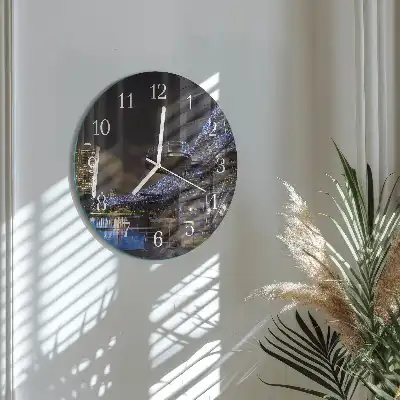 Relógio de decoração redondo Noite