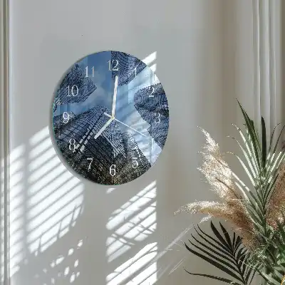 Relógio de decoração redondo Edifícios de vidro