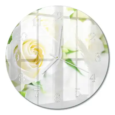 Relógio de decoração redondo Rosas