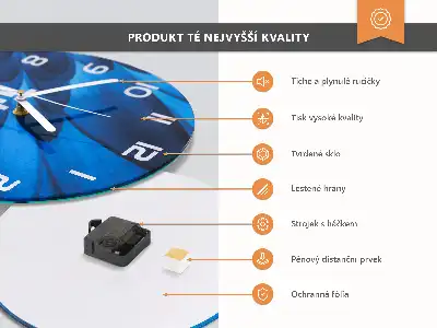 Relógio de parede redondo Frutas vermelhas