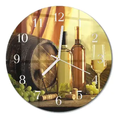 Relógio de parede redondo Um barril de vinho