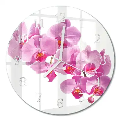 Relógio redondo Orquídea
