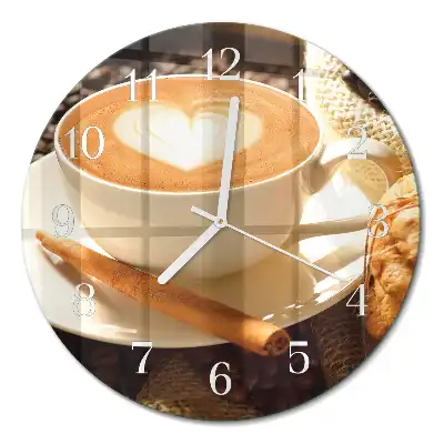Relógio redondo Coração de café