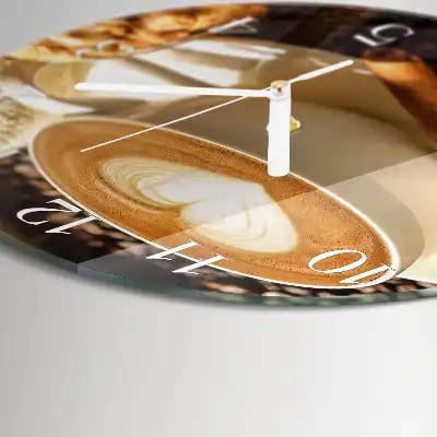Relógio redondo Coração de café