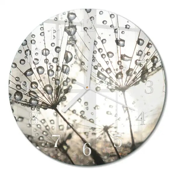 Relógio de decoração redondo Gotas de orvalho
