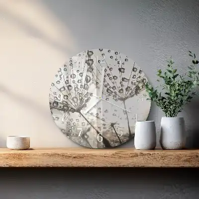 Relógio de decoração redondo Gotas de orvalho