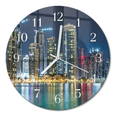 Relógio de decoração redondo Cidade noturna