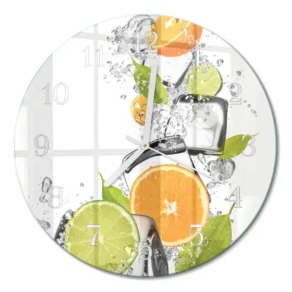 Relógio de parede redondo Frutas cítricas