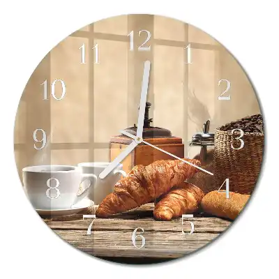 Relógio de parede redondo Croissants
