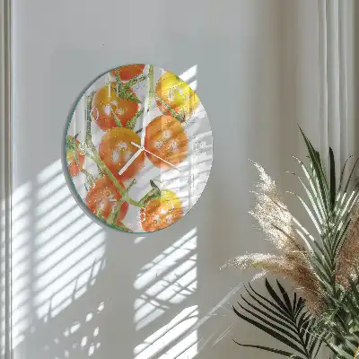 Relógio de parede redondo Tomates