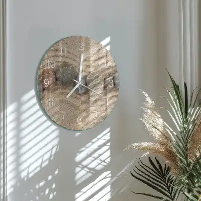 Relógio de decoração redondo Pedras e areia