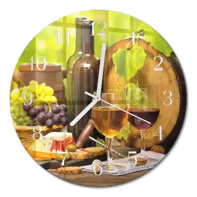 Relógio de parede redondo Uvas para vinho