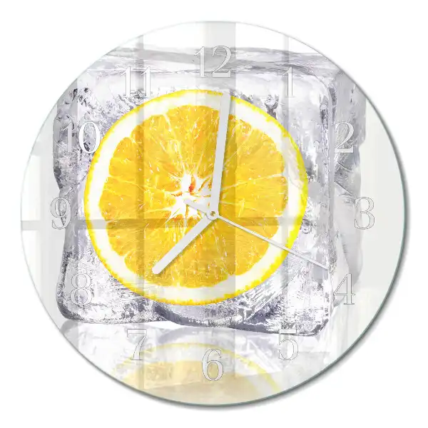 Relógio de decoração redondo Sorvete de laranja