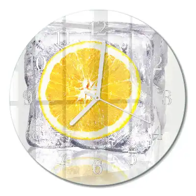Relógio de decoração redondo Sorvete de laranja
