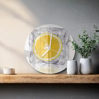 Relógio de decoração redondo Sorvete de laranja