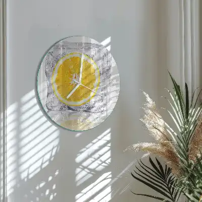 Relógio de decoração redondo Sorvete de laranja