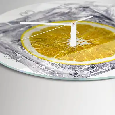 Relógio de decoração redondo Sorvete de laranja