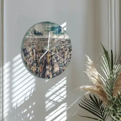 Relógio de decoração redondo Nova Iorque