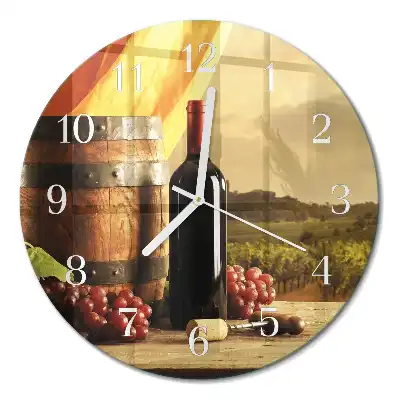 Relógio de decoração redondo Um barril de vinho