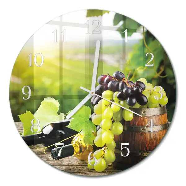Relógio de decoração redondo Vinho de uva