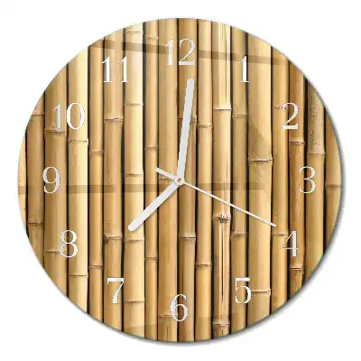 Relógio de parede redondo Bambu