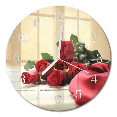 Relógio redondo Rosas