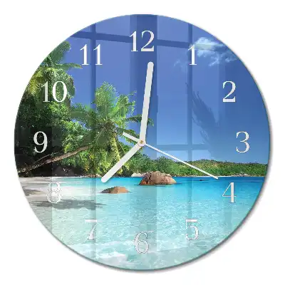 Relógio de decoração redondo Ilha Palm
